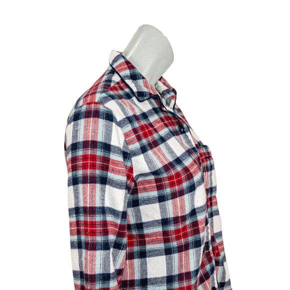 LA LIGNE NY Cotton Flannel Top Button up Plaid Size Small - Picture 7 of 9